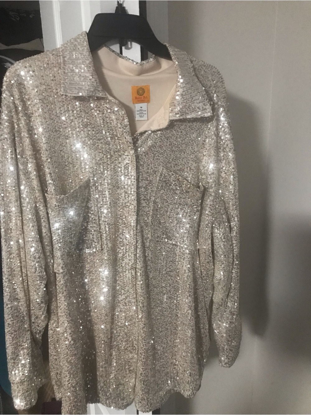Ruby Rd. Champagne Sequin Top size 1X